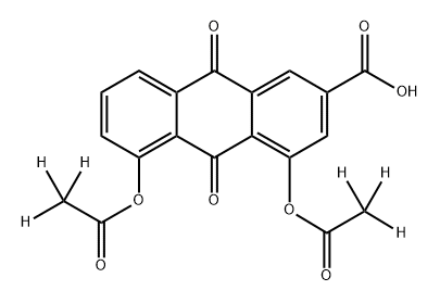 Diacerein D6Q: What is 
Diacerein D6 Q: What is the CAS Number of 
Diacerein D6 Q: What is the storage condition of 
Diacerein D6 Q: What are the applications of 
Diacerein D6 Structure