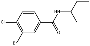 3-Bromo-4-chloro-N-(1-methylpropyl)benzamide Structure