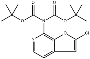 Imidodicarbonic acid, 2-(2-chlorofuro[2,3-c]pyridin-7-yl)-, 1,3-bis(1,1-dimethylethyl) ester Structure