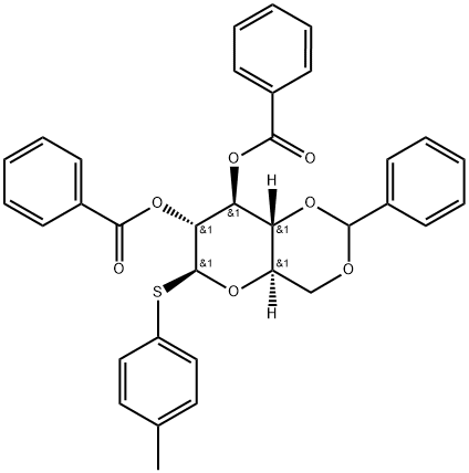 4-Methylphenyl 2,3-di-O-benzoyl-4,6-O-benzylidene-1-thio-β-D-glucopyranoside Structure