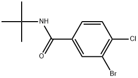 3-Bromo-4-chloro-N-(1,1-dimethylethyl)benzamide Structure