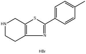 Thiazolo[5,4-c]pyridine, 4,5,6,7-tetrahydro-2-(4-methylphenyl)-, hydrobromide (1:1) Structure