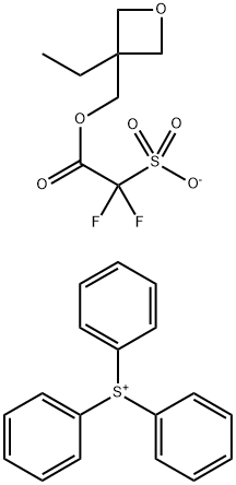 Triphenylsulfonium salt with 1-[(3-ethyl-3-oxetanyl)methyl] 2,2-difluoro-2-sulfoacetate (1:1) Structure