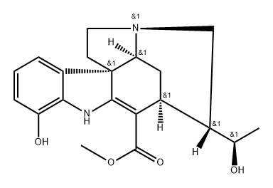 Curan-17-oic acid, 2,16-didehydro-12,19-dihydroxy-, methyl ester, (19R)- Structure