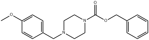 Phenylmethyl 4-[(4-methoxyphenyl)methyl]-1-piperazinecarboxylate Structure