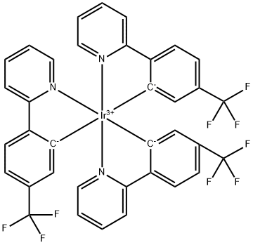 Iridium, tris[2-(2-pyridinyl-κN)-5-(trifluoromethyl)phenyl-κC]-, (OC-6-22)- Structure