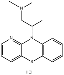 10H-Pyrido[3,2-b][1,4]benzothiazine-10-ethanamine, N,N,β-trimethyl-, hydrochloride (1:1) 구조식 이미지