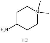 1,1-dimethylsilinan-4-amine hydrochloride 구조식 이미지