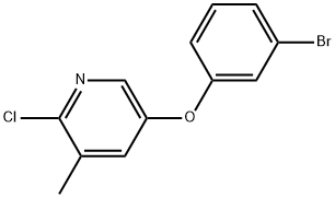 5-(3-Bromophenoxy)-2-chloro-3-methylpyridine Structure