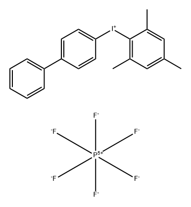 Iodonium, [1,1'-biphenyl]-4-yl(2,4,6-trimethylphenyl)-, hexafluorophosphate(1-) (1:1) Structure