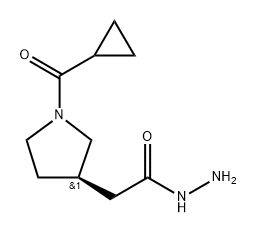 (R)-2-(1-(cyclopropanecarbonyl)pyrrolidin-3-yl)acetohydrazide Structure