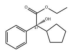 Benzeneacetic acid, α-cyclopentyl-α-hydroxy-, ethyl ester, (αR)- Structure