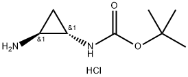 tert-butyl N-[(1S,2S)-2-aminocyclopropyl]carbamate hydrochloride 구조식 이미지