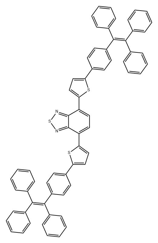 4,7-bis{5-[4-(1,2,2-triphenylvinyl)phenyl]-2-thienyl}-2,1,3-benzothiadiazole Structure