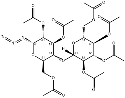 α-D-Glucopyranosyl azide, 4-O-(2,3,4,6-tetra-O-acetyl-β-D-glucopyranosyl)-, 2,3,6-triacetate Structure