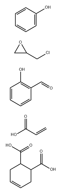 (클로로메틸)옥시레인의 중축합물의 2-프로펜산 부산물의  4-사이클로헥세인-1,2-다이카복실산 무수물 부산물,  2-하이드록시벤즈알데하이드와 페놀 구조식 이미지