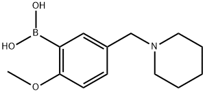 2-Methoxy-5-piperidin-1-ylmethyl-phenylboronic acid Structure