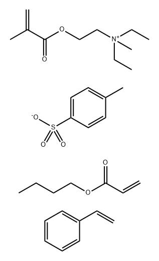 N,N-Diethyl-N-methyl-2-[(2-methyl-1-oxo-2- propenyl)oxy]ethanaminium salt with 4-methylbenzenesulfonic acid (1:1) polymer with butyl 2-propenoate and ethenylbenzene Structure