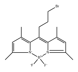 10-(3-bromopropyl)-5,5-difluoro-1,3,7,9-tetramethyl-5H-4l4,5l4-dipyrrolo[1,2-c:2',1'-f][1,3,2]diazaborinine Structure