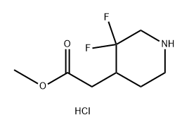 methyl 2-(3,3-difluoropiperidin-4-yl)acetate hydrochloride Structure