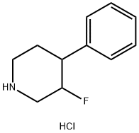 Piperidine, 3-fluoro-4-phenyl-, hydrochloride (1:1) Structure