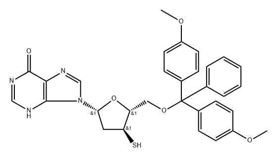 5-O-DMTr-3-THIO-2-DEOXYINOSINE Structure