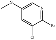 2-Bromo-3-chloro-5-(methylthio)pyridine Structure