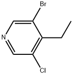 3-bromo-5-chloro-4-ethylpyridine Structure