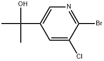 6-Bromo-5-chloro-α,α-dimethyl-3-pyridinemethanol Structure