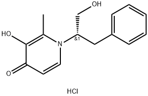 (S)-3-Hydroxy-1-(1-hydroxy-3-phenylpropan-2-yl)-2-methylpyridin-4(1H)-one hydrochloride Structure