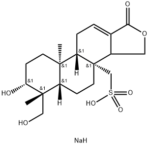 Sodium14-deoxy-12,13-didehydro-8,14-cycloandrographolide-17-sulfonate Structure