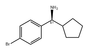 Benzenemethanamine, 4-bromo-α-cyclopentyl-, (αS)- Structure