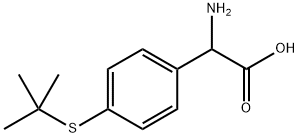 Benzeneacetic acid, α-amino-4-[(1,1-dimethylethyl)thio]- Structure