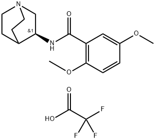 N-(3S)-1-Azabicyclo[2.2.2]oct-3-yl-2,5-dimethoxybenzamide trifluoroacetate 구조식 이미지