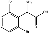 Benzeneacetic acid, α-amino-2,6-dibromo- Structure