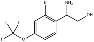 2-amino-2-[2-bromo-4-(trifluoromethoxy)phenyl]ethanol 구조식 이미지