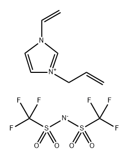 1H-Imidazolium, 3-ethenyl-1-(2-propen-1-yl)-, salt with 1,1,1-trifluoro-N-[(trifluoromethyl)sulfonyl]methanesulfonamide (1:1) Structure