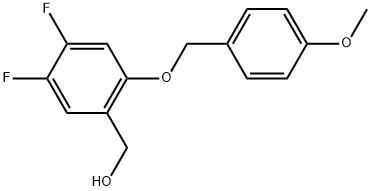 4,5-Difluoro-2-[(4-methoxyphenyl)methoxy]benzenemethanol Structure