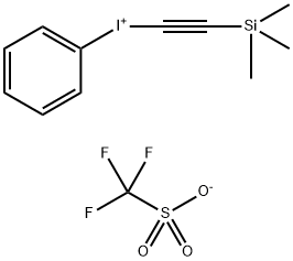 Phenyl((trimethylsilyl)ethynyl)iodonium trifluoromethanesulfonate 구조식 이미지