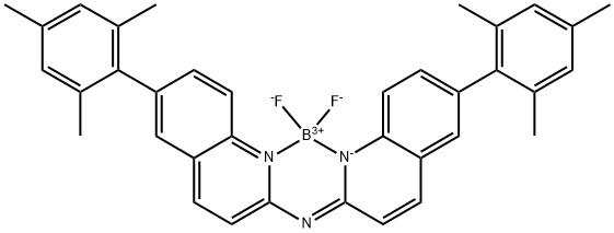 (T-4)-Difluoro[6-(2,4,6-trimethylphenyl)-N-[6-(2,4,6-trimethylphenyl)-2(1H)-quinolinylidene]-2-quinolinaminato]boron 구조식 이미지