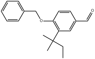 3-(1,1-Dimethylpropyl)-4-(phenylmethoxy)benzaldehyde Structure