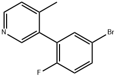 3-(5-Bromo-2-fluorophenyl)-4-methylpyridine Structure