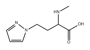 2-(Methylamino)-4-(1h-pyrazol-1-yl)butanoic acid Structure