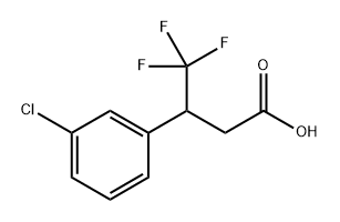 Benzenepropanoic acid, 3-chloro-β-(trifluoromethyl)- Structure