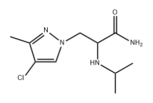 1H-Pyrazole-1-propanamide, 4-chloro-3-methyl-α-[(1-methylethyl)amino]- Structure