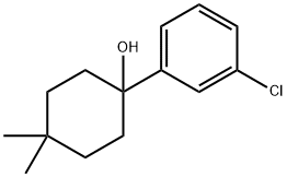 1-(3-chlorophenyl)-4,4-dimethylcyclohexanol 구조식 이미지