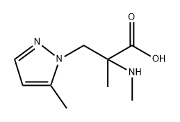 1H-Pyrazole-1-propanoic acid, α,5-dimethyl-α-(methylamino)- Structure