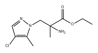 1H-Pyrazole-1-propanoic acid, α-amino-4-chloro-α,5-dimethyl-, ethyl ester Structure