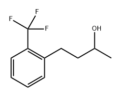 Benzenepropanol, α-methyl-2-(trifluoromethyl)- Structure