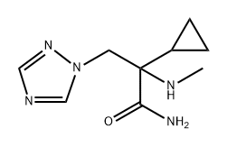 1H-1,2,4-Triazole-1-propanamide, α-cyclopropyl-α-(methylamino)- Structure